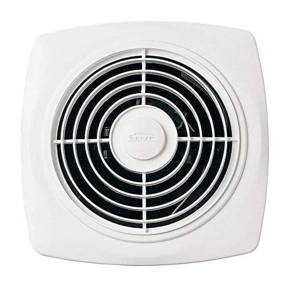 Broan 8 inch Exhaust Airflow Through Wall Kitchen Housing Material Steel, White