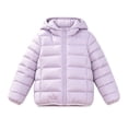 thumbnail image 3 of ZBSOKO Kids Puffer Jackets Hooded Full Zip Winter Outerwear with Pocket Lightweight Solid Color Padded Coats Warm Clothes Sizes 0-15 Years, 3 of 7