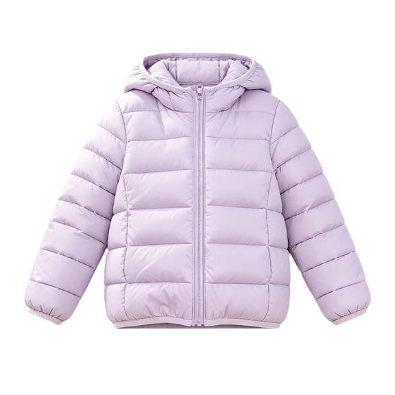 Mitankcoo Girls Hooded Lightweight Puffer Jacket Zip Up Quilted Warm Coat for Fall Winter Outdoor Daily 0-15Y