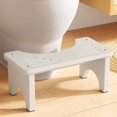 thumbnail image 1 of Taburete en cuclillas para inodoro Uaniar, taburete blanco de madera para adultos, 1 of 7
