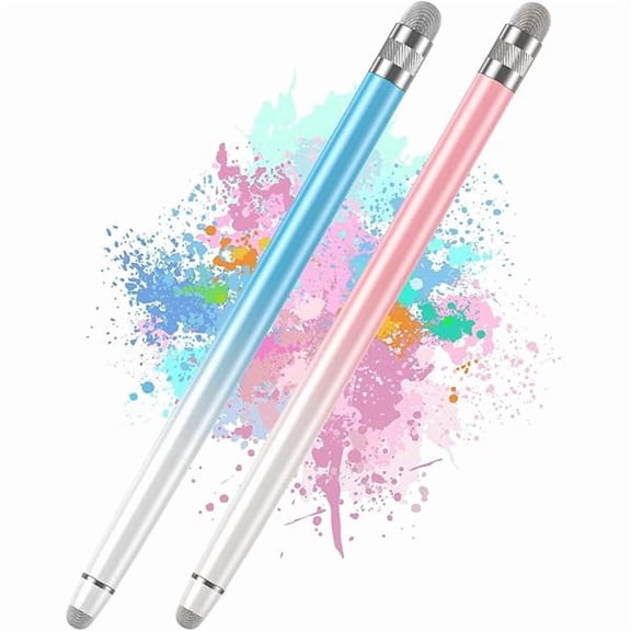 xzyuan 2PCS Stylus Pens for Touch Screens,Stylus Pen for iPhone/iPad/Tablet Android/Microsoft Surface,Compatible with Touch Screens(White Pink/White Blue)