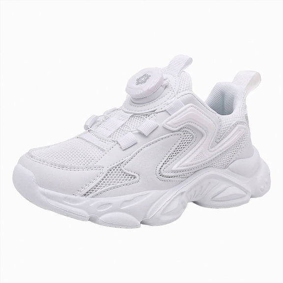 NIEWTR Toddler Shoes Baby Sneaker Shoes for Boys Boys Kids Breathable Mesh Lightweight Cute Athletic Running Walking Casual Shoes(White,2)
