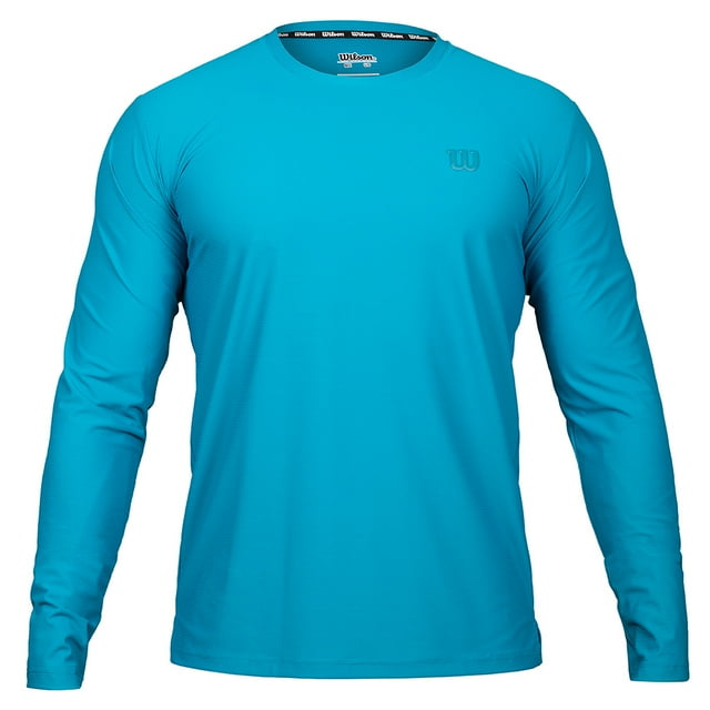 Playera Deportiva Wilson para Hombre Force Manga Larga Color Azul Teal Talla G