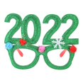 thumbnail image 2 of Gafas de fiesta navideñas, montura de gafas navideñas, gafas de disfraz navideñas brillantes, montura de gafas navideñas, mejora tu experiencia, 2 of 14