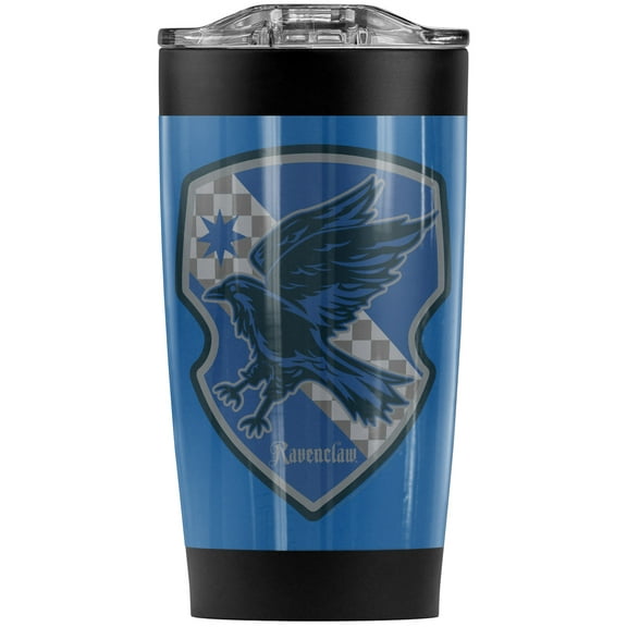Harry Potter Ravenclaw Shield Crest Stainless Steel Tumbler 20 oz Coffee Travel Mug/Cup, Vacuum Insulated & Double Wall with Leakproof Sliding Lid | Great for Hot Drinks and Cold Beverages