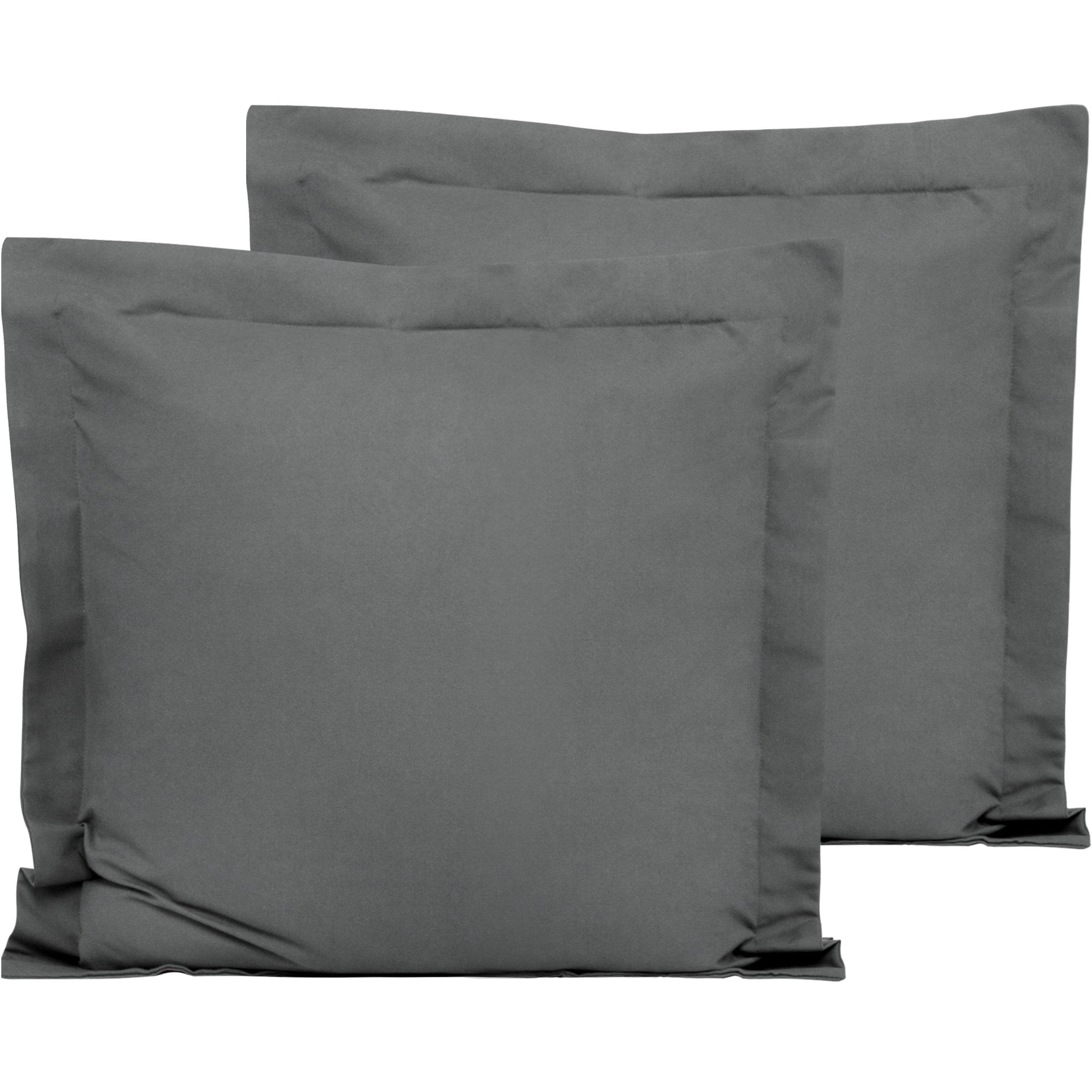 FLXXIE 2 Pack Microfiber Euro Pillow Shams, Ultra Soft European Throw