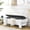 White, variant on 51.5" Large Storage Ottoman Bench for Bedroom, Upholstered Linen End of Bed Bench with Hidden Storage, 250 lbs Capacity, Entryway Shoe Bench Seat, No Assembly, Beige