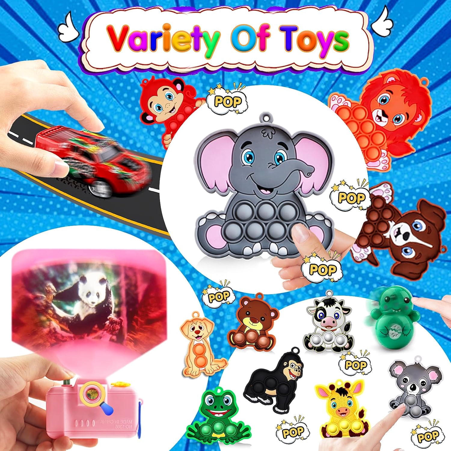 Monkey 320PCS Party Favors for Kids Fidget Toys,Treasure Box Toys for Classroom,Birthday Party Favors Goodie Bags Stuffers for Kids,Pinata Stuffers,Carnival Prizes,Fidgets for Classroom Prizes