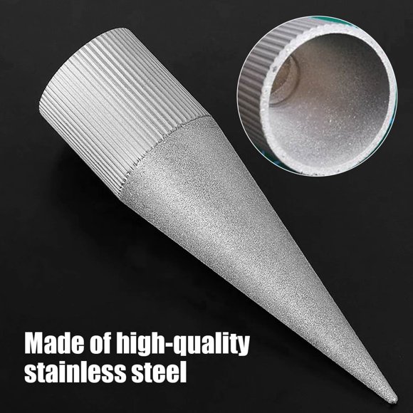 Emery Round Hole Punch Grinder Portable Stainless Steel Manual Leather Polishing Tool (silver )