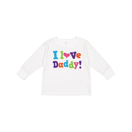 

Inktastic I Love Daddy Girls Gift Toddler Toddler Girl Long Sleeve T-Shirt