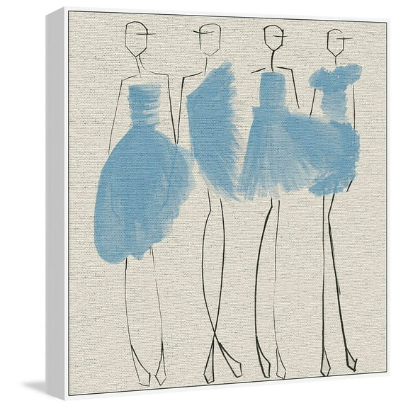 MARMONT HILL - Handmade Glam Noir IV Floater Framed Print on Canvas 20 x 20