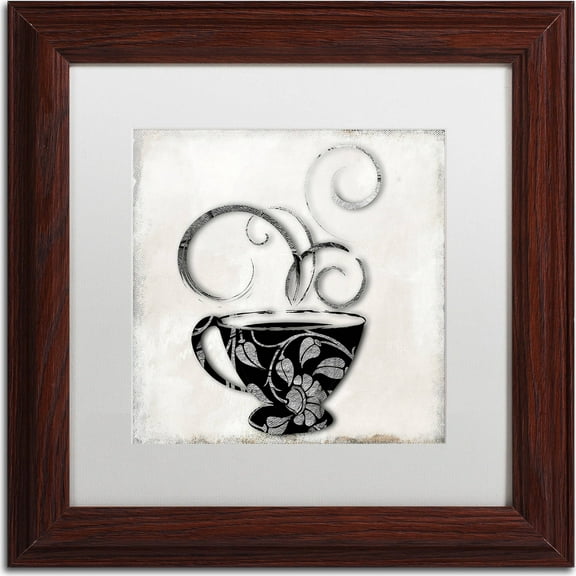 Trademark Fine Art "Silver Brewed 1" Canvas Art by Color Bakery, White Matte, Wood Frame
