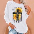 thumbnail image 1 of Qiopertar Mode Femmes T-Shirt à Manches Longues Col Rond Imprimé Chandail en Molleton Blouse Hauts Liquidation Livraison Gratuite à Moins de 5$ jusqu'à 90 % de Réduction, 1 of 4