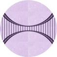 thumbnail image 1 of Ahgly Company Machine Washable Indoor Round Transitional Rich Lilac Purple Area Rugs, 6' Round, 1 of 7