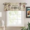 thumbnail image 2 of Sweet Home Rod Pocket Curtain Valance, Western Stars Bird Houses Country Vintage Farmhouse Window Valance for Living Room, Bedroom, Kitchen 42"W x 12"L, 2 of 9