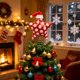 thumbnail image 2 of HWRETIE Christmas Tree top Star Decoration,Festive 3D top Star Light for Home Courtyard Christmas Tree Decor, 2 of 6