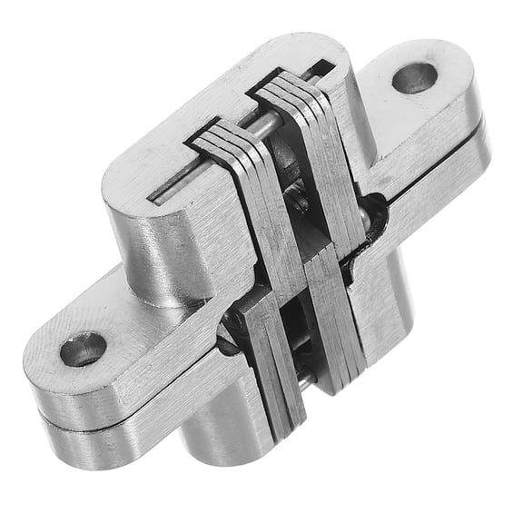 LABSERRON 2Pcs Silver Invisible Pivot Door Hinges Durable for Hidden Bookcase and Wood Doors