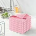 thumbnail image 2 of 1Pc 100% Microfiber Towels Cleaning Cloths Multicolor Cotton Terry Cloth Bar Rags Bar Towels, Multipurpose High Absorbent Terry Towels for Cleaning Auto Detailing or Painters(Pink,12x12"), 2 of 7