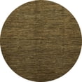 thumbnail image 1 of Ahgly Tapis Rond Abstrait d'Intérieur Marron Abstrait, 7 Pieds Rond, 1 of 6