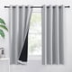 thumbnail image 1 of Cortinas Opacas Grises - Bloque De Decoración De Dormitorio con Aislamiento Térmico Brillante para Sala De Estar Eficaz Contra El Frío Y El Calor, Gris Plateado, 140 X 160 Cm, 2 Piezas-Gris, 1 of 8