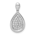 thumbnail image 5 of 14K White Gold Diamond Fancy Teardrop Pendant (0.244Cttw), 5 of 7