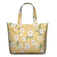 thumbnail image 1 of Summer Daisy Print Weekender Bag - Large Capacity Carry-On Tote with Reinforced Handles & Secure Zipper, Travel-Friendly Design, 1 of 3