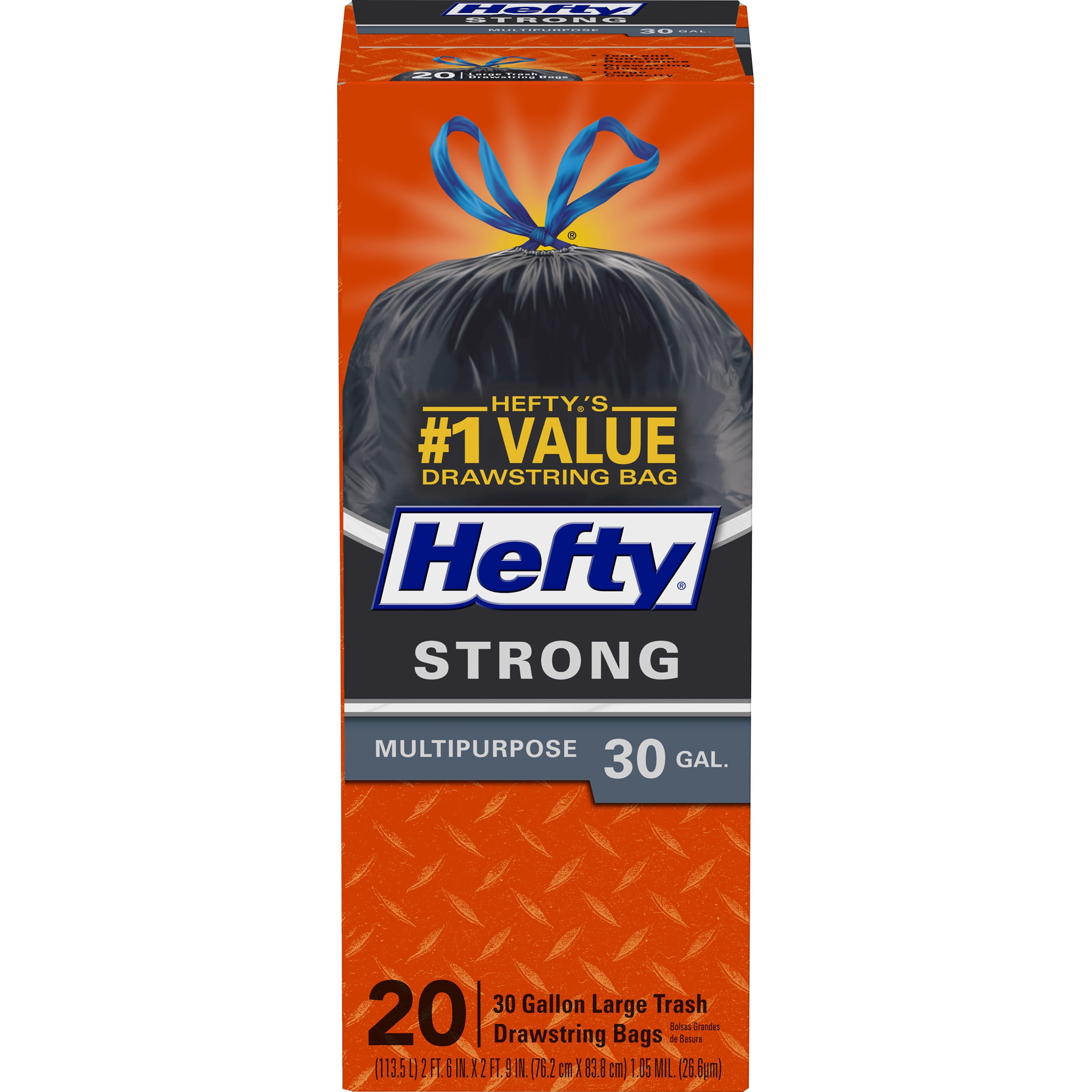 Hefty® Strong MultiPurpose Large Trash Bags, 30 Gallon, 20 Bags