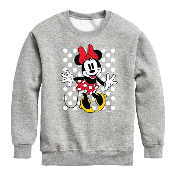 Disney - Mickey & Friends - Minnie Mouse - Polka Dots Everywhere - Toddler And Youth Crewneck Fleece Sweatshirt