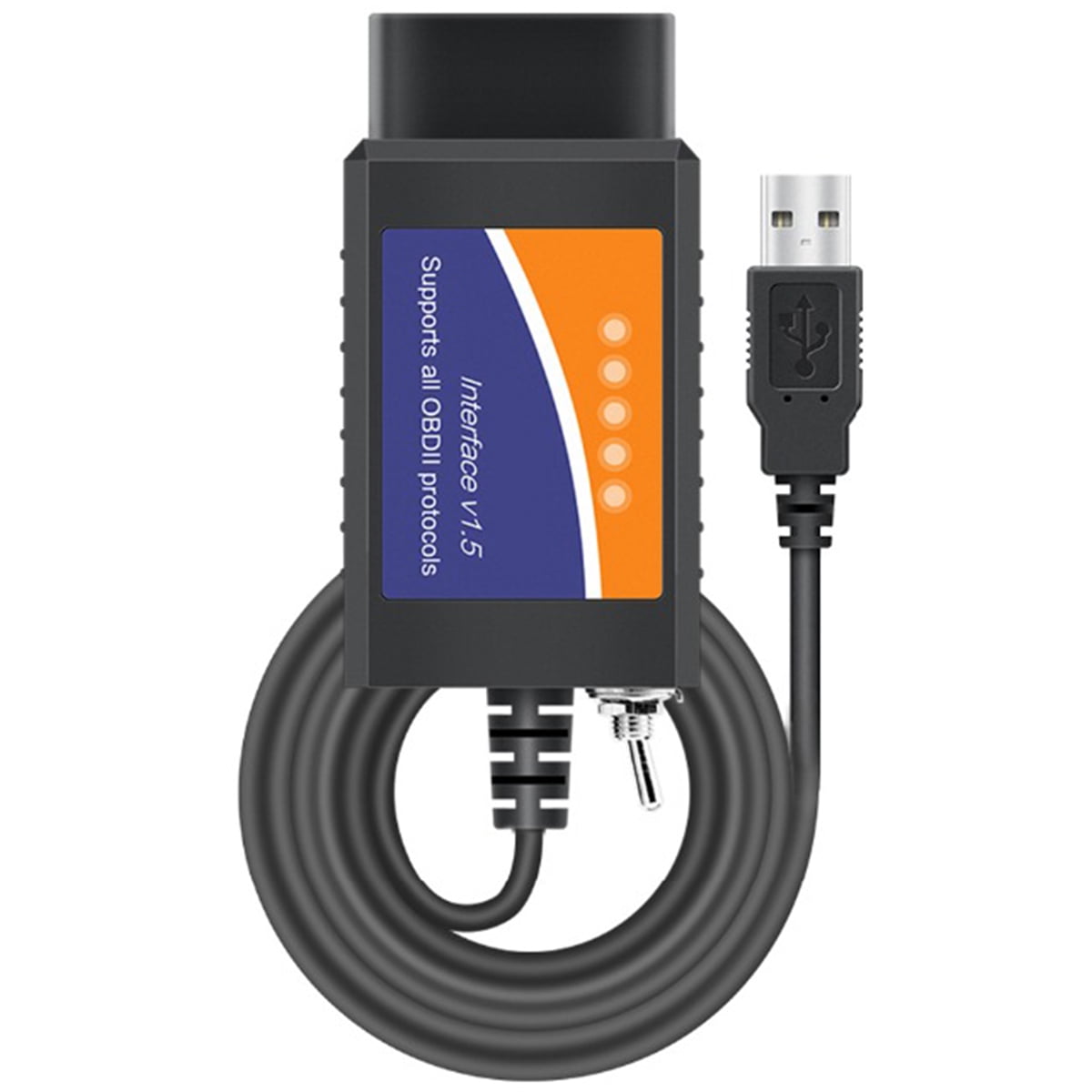 ELM327 V1.4 Aluminum USB EOBD OBD2 Code Reader Auto Diagnostic Tool Car Scanner 