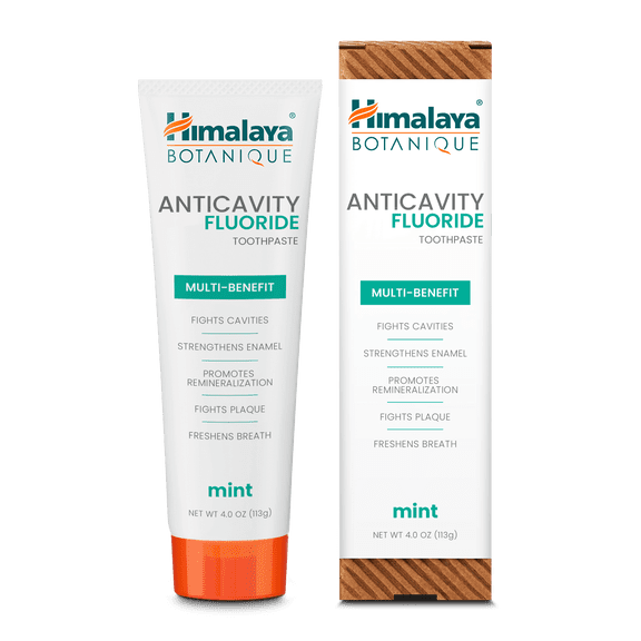 Himalaya Botanique Anticavity Fluoride Toothpaste, Multi-Benefit Support, Mint Flavor, 4 oz