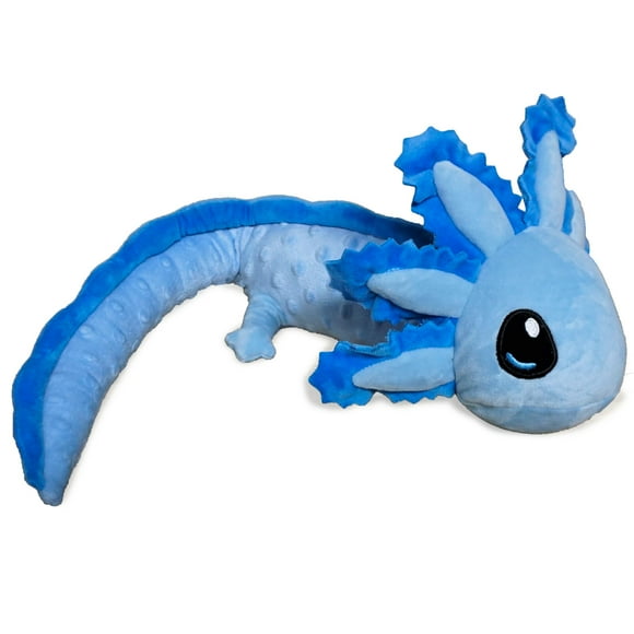 SENSORY4U Peluche Pondérée Axolotl - 22 Pouces de Long 2.5 LB - Jouet Sensoriel pour Calmer et Bien-tre - Outil de Concentration pour Enfants et Adultes (Bleu)