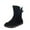 Black, variant on asdoklhq Womens Waterproof Work Boots,Round Head Car Stitching Snow Boots Belt Buckle Side Zipper Winter Women Boots