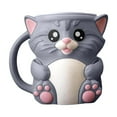 thumbnail image 2 of Ceramic Cat Shaped Mug With 3D Animal Design Large Capacity Novelty Coffee Tea Cup For Home Office Use Gift, 2 of 5