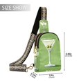 thumbnail image 2 of FORMRS Womens Crossbody Sling Bag Travel Daypack Shoulder Chest Backpack, Green Martini Glass, 2 of 7