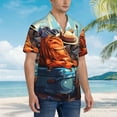 thumbnail image 3 of Balery Colorful Travel Luggage Gear Camisas hawaianas de manga corta para hombre, camisas playeras de corte holgado, camisas de vacaciones con botones,3X-Large, 3 of 7
