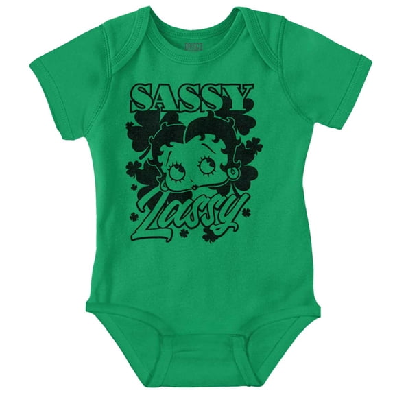 Betty Boop Saint Paddys Sassy Lassy Bodysuit Jumper Girls Infant Baby Brisco Brands 12M