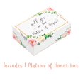 thumbnail image 2 of Caja de propuestas de Matrona de Honor | 1 paquete | Caja de la Matrona de Honor | Regalo de propuesta de matrona de honor | Diseño Floral, 2 of 5