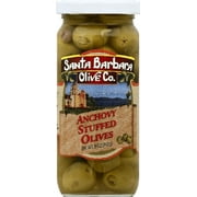 Santa Barbara Olive Co Large Hand Stuffed Anchovy Olives, 2-Pack 5 oz. Jars
