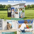 thumbnail image 5 of COCLUB Storage Shed Outdoor Wooden Playhouse with Workbench/ Pegboard& Ball Track, Kids Todder Ages 3+, 5 of 8