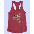 thumbnail image 3 of Golden Glitter Star Art  Racerback Tank Women -Image by Shutterstock, Female x-Large, 3 of 4