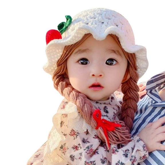 Infant Baby Winter Hat Beanies Crochet Warm Knitted Wig Hat