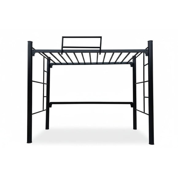 Cama alta matrimonial - Diseño Kochi color negro