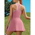 thumbnail image 7 of Charmo Women Tennis Dress with Built-in Bra and Pockets Shorts Racerback Athletic Dresses, 7 of 7