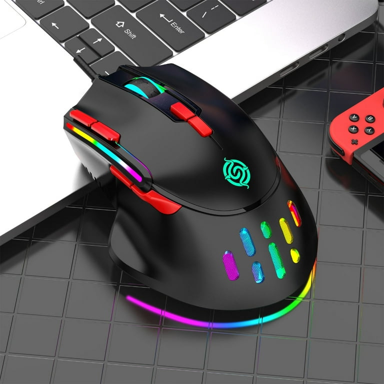 Mouse Da Gioco Cablato S700 - 12800 DPI, 10 Pulsanti Programmabili, Retroilluminazione RGB - Per PC Gaming E Ufficio