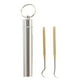 thumbnail image 4 of Juego De Palillos De Dientes De Metal Juego de palillos de dientes de metal herramientas de limpieza de dientes orales impermeables reutilizables para viajes y acampadas Sywqhk Para Estrenar, 4 of 7