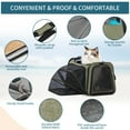 thumbnail image 3 of Petsfit Expandable Cat Carrier Dog Carrier,Airline Approved Soft-Sided Portable Pet Travel Washable Carrier for Kittens,Puppies,Removable Soft Plush mat and Pockets,Locking Safety Zippers, 3 of 10