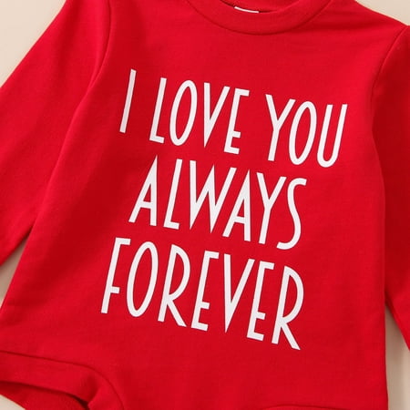 

Cathalem Newborn Infant Baby Girls Boys Autumn Valentine s Day Pirnt Long Sleeve Romper Bodysuit Sweatshirt Girls Fall Shirts Childrenscostume Red 2-3 Years