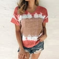 thumbnail image 2 of Giftesty Womens Plus Size Women Tops, Women's Fashion Casual Loose Blouse Plus Size Scenic Flowers Printing Round Neck T-Shirt Tops, 2 of 4