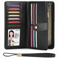 thumbnail image 6 of FALAN MULE Womens Leather Wallet Large Capacity Bifold RFID Blocking Card Holder with Zipper Coin Pocket, 6 of 9