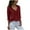 Wine, variant on Timegrad Business Casual Outfits for Women Plus Size Chiffon Button up Long Sleeve Shirts Tops Fall